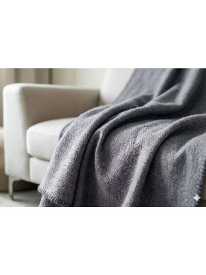 Özdilek (Nev) Battaniye Pamuk Koyu Gri Tek Kişilik