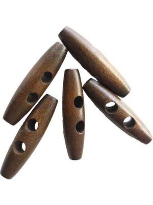 Angel Çanta Aksesuar Angel Aksesuar Haki Renkli 5li Ahşap Çoban Düğme 3 cm Kadınlar İçin Şık Tasarım