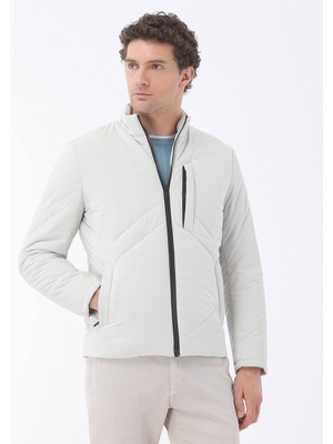 Taş Regular Fit Dik Yaka Casual Dokuma Mont