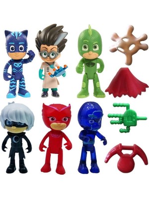 Pijamaskeliler Pjmasks Figür Oyuncakları 10 Lu Set Pijamasks Figur