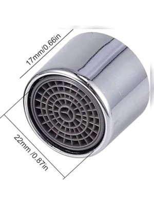 abnturk Içten Vidalı Musluk Ucu Perlatör Metal Filtreli Su Tasarruflu Batarya Başlığı Çapı 2,2cm