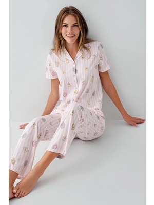 Kocabey Rolypoly 3809-S Kadın Gömlek Pijama Takım