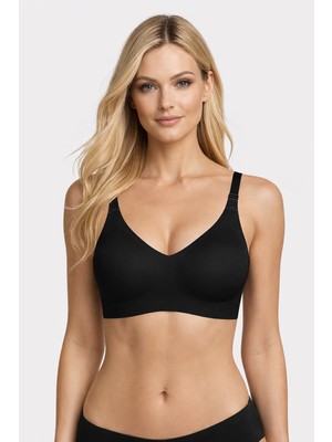 Nbb Siyah Lazer Kesim Dikişsiz Balensiz Sütyen