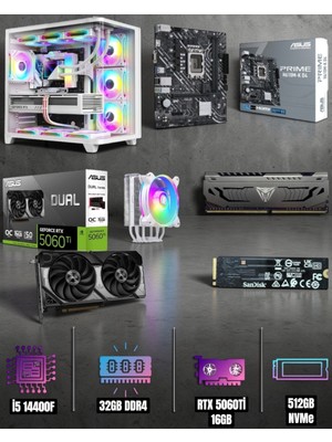 Efs I5 14400F 32GB Ram 512GB Nvme 5060TI 16GB Ekran Kartlı Gaming Pc