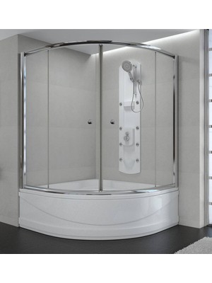 Sırduş 160×160 Sır-Lüks Oval Küvet Üstü Duşakabin