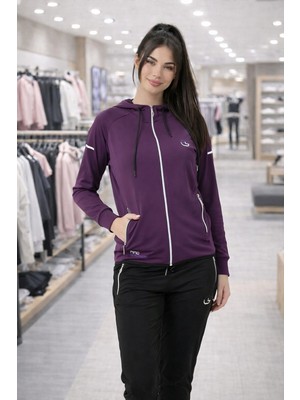 Zeyra Light Yeni Sezon Dalgıç Kumaş Kapüşonlu Kadın Eşofman Takımı