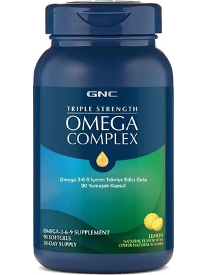 Gnc Triple Strength Omega Complex 90 Yumuşak Kapsül