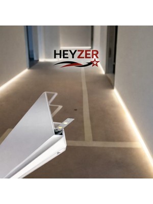 Heyzer Altı Oval Led’li Süpürgelik Profili (3 Metre) – Alüminyum