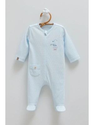 Caramell All Tıme Boy Önden Fermuarlı Tulum  - Mavi - 56-62 cm Mavi