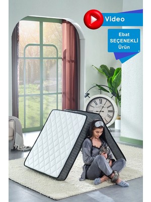 Bera Yatak Deluxe Gri 80x180 Süngerli Katlanır Yatak, Yer Yatağı, Misafir Yatağı, Kamp Yatağı, Sünger Yatak 13-14 Cm