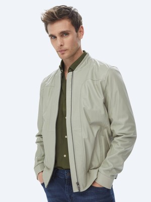Kip Taş Regular Fit Smart Casual Koyun Derisi Deri Mont