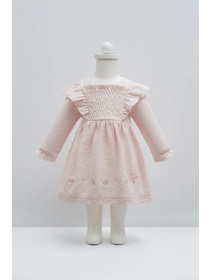 Caramell Happy Sprıng Fırfır Detaylı Elbise - Pembe - 50-56 cm Pembe