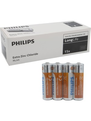Philips Extra Zinc-Carbon Kalın Saat Kalem Pili Aa (60'lı Paket)