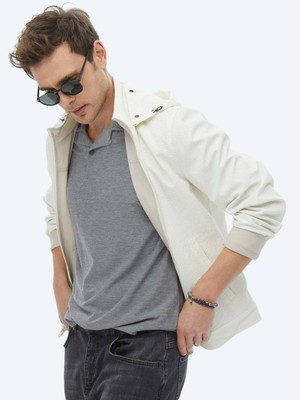 Kip Taş Regular Fit Dik Yaka Casual Dokuma Çift Taraflı Mont