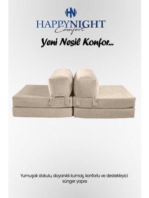 Happy Night Happynıght Sofya 2x Tekli Koltuk Düz Kol| Oyun Koltuğu | Sünger Koltuk | Sinema Koltuğu. 90X190 cm