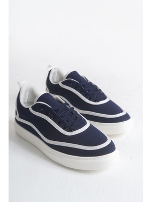 Zerenyus ZRC625 - Keten Bağcıklı Erkek Spor Ayakkabı Laci Beyaz