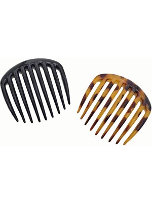 New Obsessions Kaplumbağa Sırtı Elips Tarak Topuz Tokası 2'li Paket