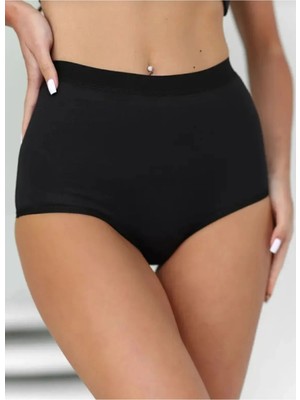 Berrak Kadın Siyah Yüksek Bel Toparlayıcı Külot 3'lü 11656-SİYAH-XL