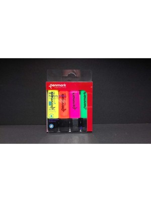 Penmark 4 Renk Fosforlu Işaretleme Kalem Seti Canlı Renkler %100 Yerli Üretim
