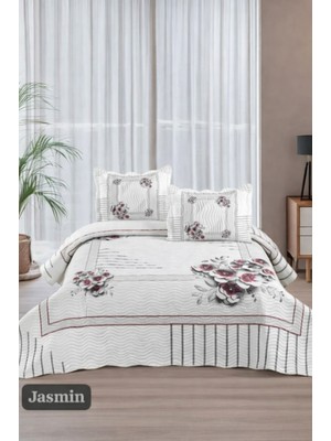 Örtüm Jasmin Çift Kişilik Kapitone Yatak Örtüsü Takımı
