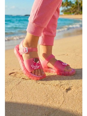 Gezer Prenses Kız Çocuk Yazlık Airblow Bilekten Tokalı Ayarlanabilir Rahat Işıklı Taban Günlük Sandalet