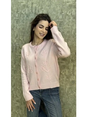 Leilaa Süzene Nakışlı Triko Hırka