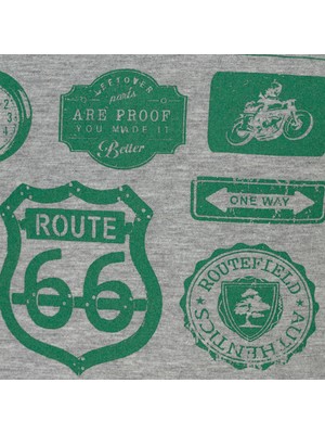 Routefield Truck Erkek Gri Tişört
