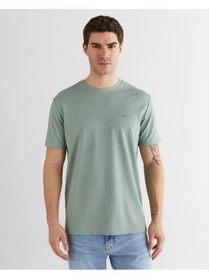 Gant Erkek Yeşil Baskılı Kısa Kollu T-Shirt 23261119T.10