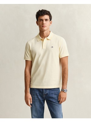 Gant Erkek Sarı Regular Fit Logolu Polo Yaka T-Shirt 2210.713