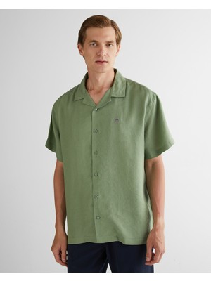 Gant Erkek Yeşil Kısa Kollu Gömlek 3825171T.362