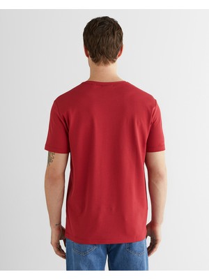 Gant Erkek Kırmızı Baskılı Kısa Kollu T-Shirt 23261119T.609