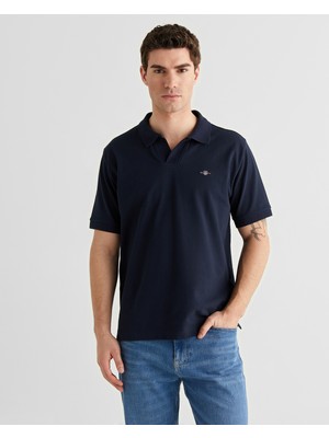 Gant Erkek Lacivert Regular Fit Logolu Polo Yaka T-Shirt 24261121T.433