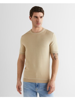 Gant Erkek Bej Regular Fit Kısa Kollu Triko 8030289.200