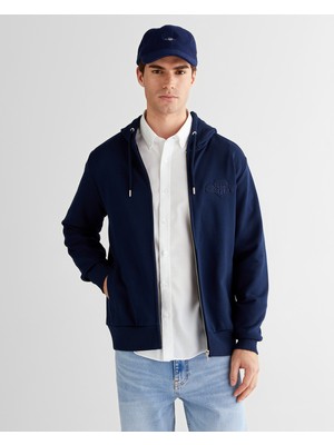Gant Erkek Lacivert Regular Fit Kapüşonlu Sweatshirt 2067057.433