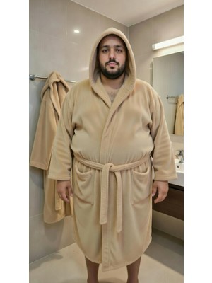 Le Gule Home Battal Boy Geniş Kalıp %100 Pamuk Kadın &erkek Bornozu