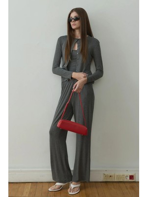 Suud Collection Füme Cosie Beli Lastikli Pantolon