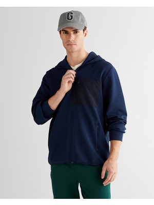 Gant Erkek Lacivert Regular Fit Kapüşonlu Sweatshirt 2525328T.433