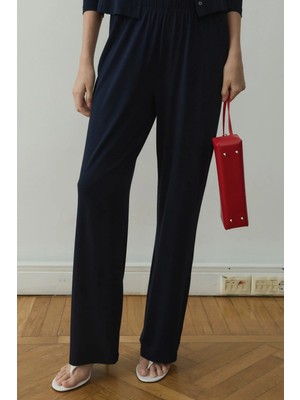 Suud Collection Lacivert Cosie Beli Lastikli Pantolon