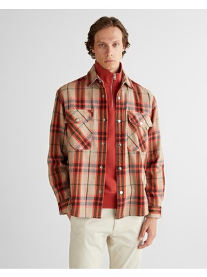 Gant Erkek Turuncu Relaxed Fit Bisiklet Yaka Gömlek 3250290.845