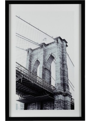 Mudo Home BROOKLYN BRIDGE ÇERÇEVELİ CAM TABLO 60X90CM