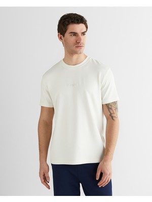 Gant Erkek Beyaz Baskılı Kısa Kollu T-Shirt 2326124T.113