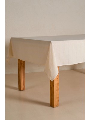 Koza Home Graın %100 Pamuk Masa Örtüsü Krem-Sarı 140X200 Cm 2597