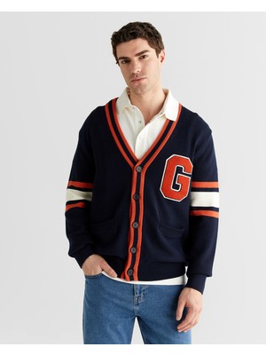 Gant Erkek Lacivert Regular Fit V Yaka Triko 8040223.433