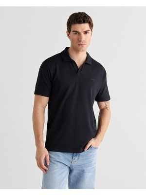 Gant Erkek Siyah Regular Fit Şerit Detaylı Polo Yaka T-Shirt 2426128T.5