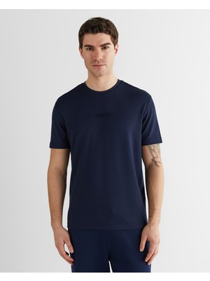 Gant Erkek Lacivert Baskılı Kısa Kollu T-Shirt 2326124T.433