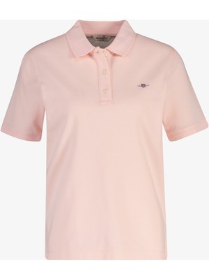 Gant Kadın Pembe Regular Fit Logolu Polo Yaka T-Shirt 4201489.647