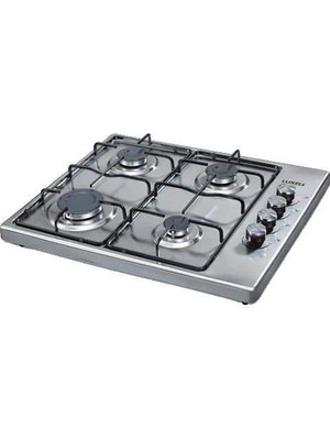 Kumtel Ko-420 Inox 4 Gözlü Gazlı Set Üstü Ocak Emaye Yüzey ile Kolay Temizlik Metal Malzeme
