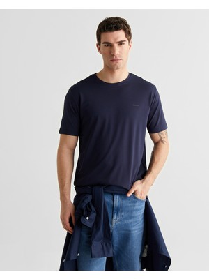 Gant Erkek Lacivert Baskılı Kısa Kollu T-Shirt 2326134T.433