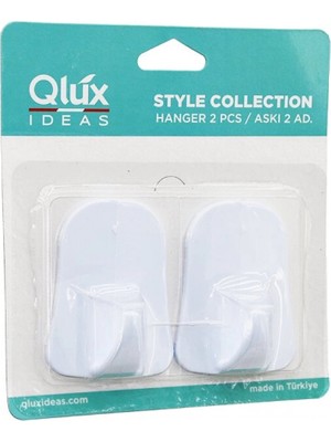 MiraLive Qlux L-00735 2pcs Opak Beyaz Plastik Askı (4887)