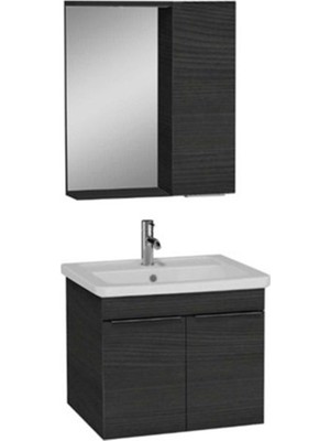 Vitra Quadrum Banyo Dolabı Seti 65 cm Siyah Meşe 65668